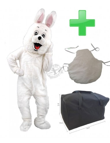 Costume de lapin de Pâques 74p mascotte blanc  ✅ Achat pas cher ✅ Production ✅ Articles en stock ✅
