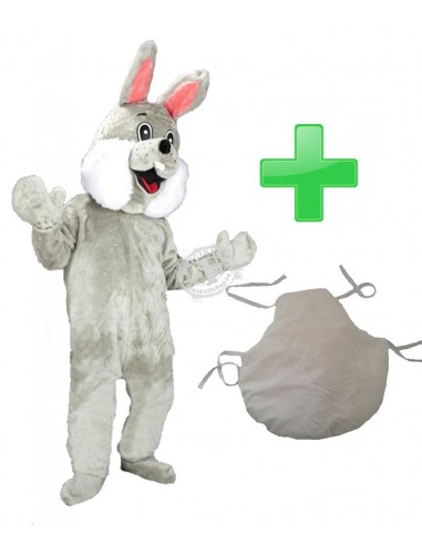 Costume de lapin de Pâques 74p mascotte gris ✅ Achat pas cher ✅ Production ✅ Articles en stock ✅