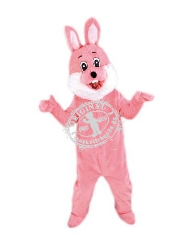 Coniglio costume mascotte 74r rosa ✅ acquista a buon mercato ✅ produzione ✅ bocca aperta ✅