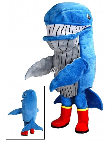 247c Blauwe Vinvis Kostuum Mascot goedkoop kopen