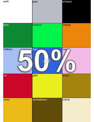 50% Zmiana koloru na kostiumach „postać zawodowa / reklamowa” (1.499 € - 2.499 €)