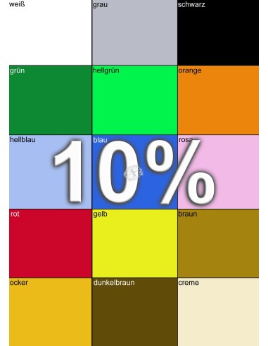 10% Zmiana koloru na kostiumach „zawodowy / reklamowy” (1.499 € - 2.499 €)