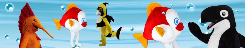 Fish costumes mascot ✅ Running figures advertising figures ✅ Promotion costume shop ✅