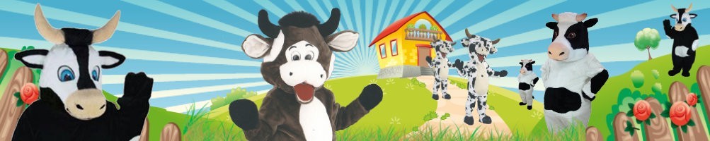 Maskotka kostiumy krowy ✅ Dane bieżące dane reklamowe ✅ Sklep z kostiumami reklamowymi ✅