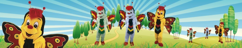 Maskotki kostiumów motyli ✅ figury do biegania figury reklamowe ✅ sklep z kostiumami promocyjnymi ✅