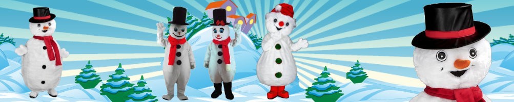 Pupazzo di neve costumi mascotte ✅ figure in esecuzione figure pubblicitarie ✅ negozio di costumi di promozione ✅