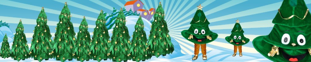 Christmas tree costumes mascots ✅ running figures advertising figures ✅ promotion costume shop ✅