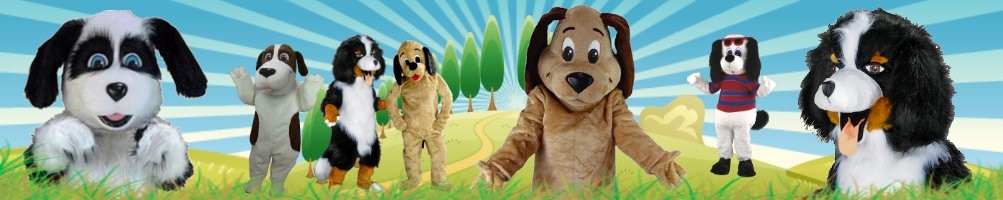 Mascotte de costumes de chien ✅ Chiffres courants chiffres publicitaires ✅ Boutique de costumes de promotion ✅