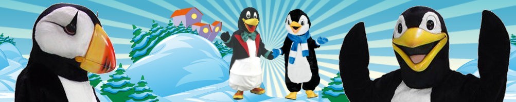 Maskotki kostiumy pingwina ✅ figurki do biegania figurki reklamowe ✅ sklep z kostiumami promocyjnymi ✅