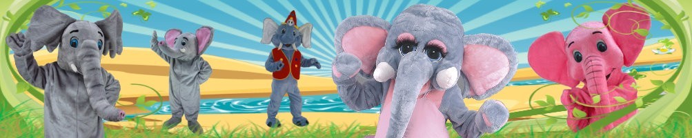 Maskotki kostiumów słonia ✅ figury do biegania figury reklamowe ✅ sklep z kostiumami promocyjnymi ✅