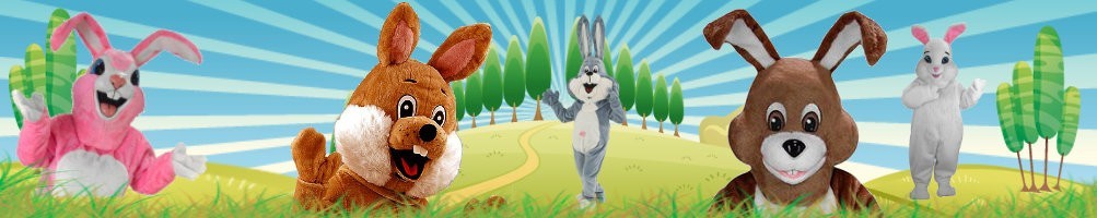 Maskotka kostiumów króliczka ✅ Dane bieżące dane reklamowe ✅ Sklep z kostiumami reklamowymi ✅