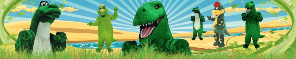 Maskotka kostiumu dinozaura ✅ Dane bieżące dane reklamowe ✅ Sklep z kostiumami promocyjnymi ✅